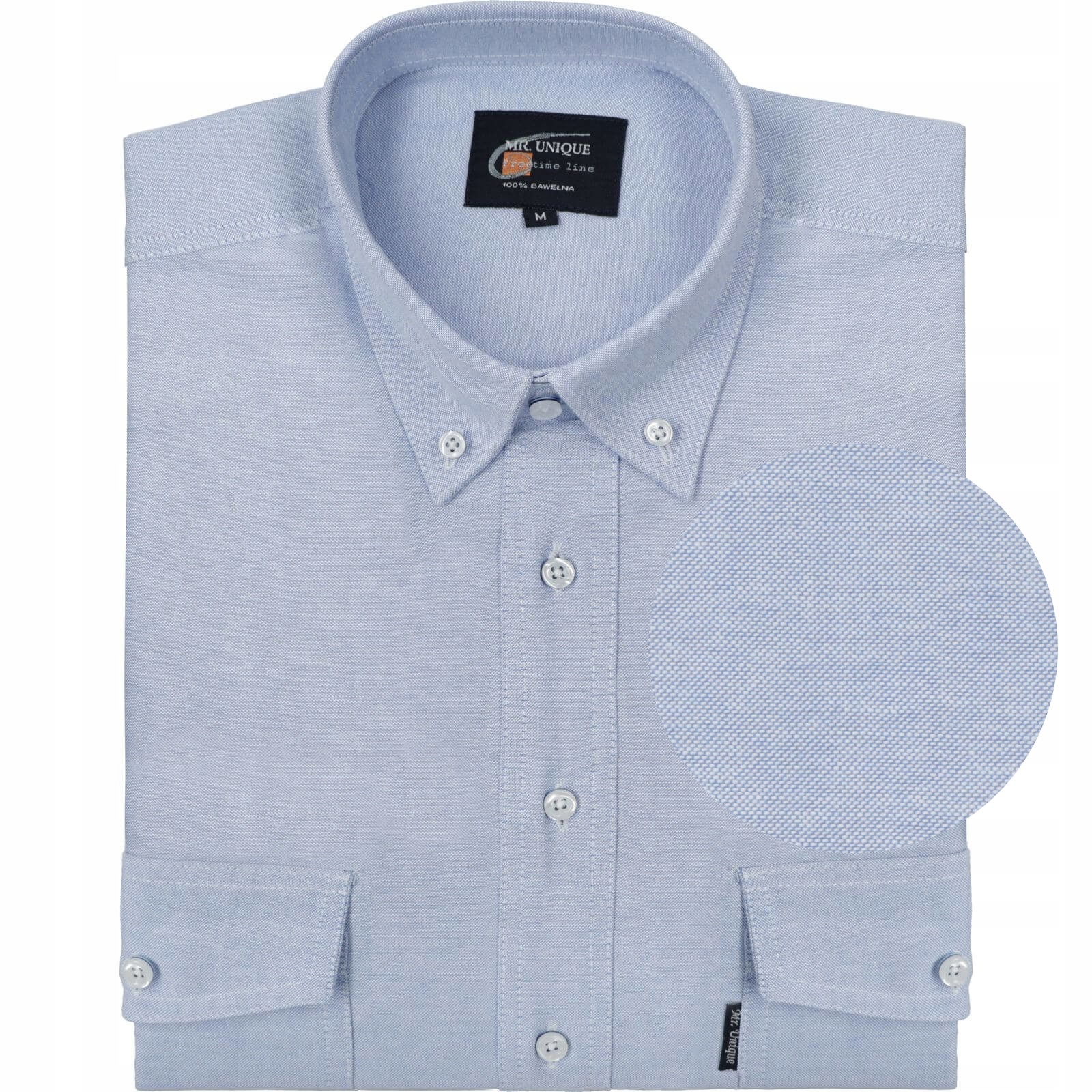 Szeroka Koszula Męska Oxford Bawełna Krótki Rękaw Mr Unique_3XL_klatka_144