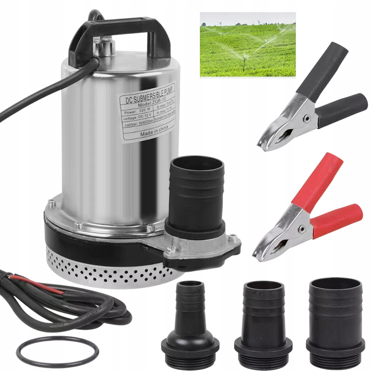Ponorné Čerpadlo Zahradní Vodní Čerpadlo 12 V S Velkým Objemem 8000 L/h