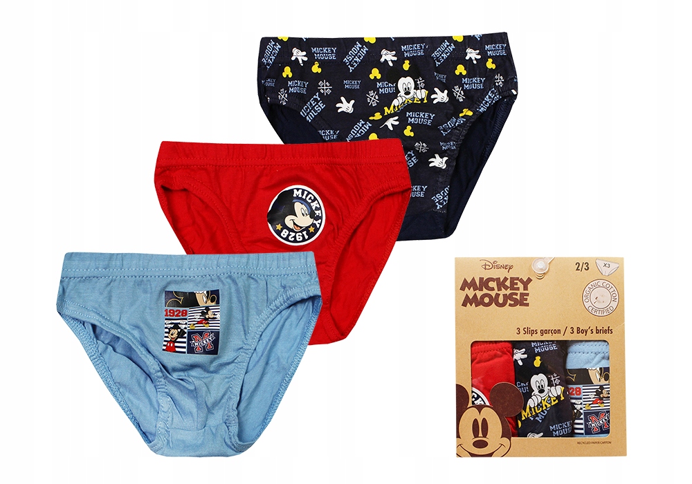 

Myszka Mickey Majtki Chłopięce Slipki 3PAK 2/3LATA