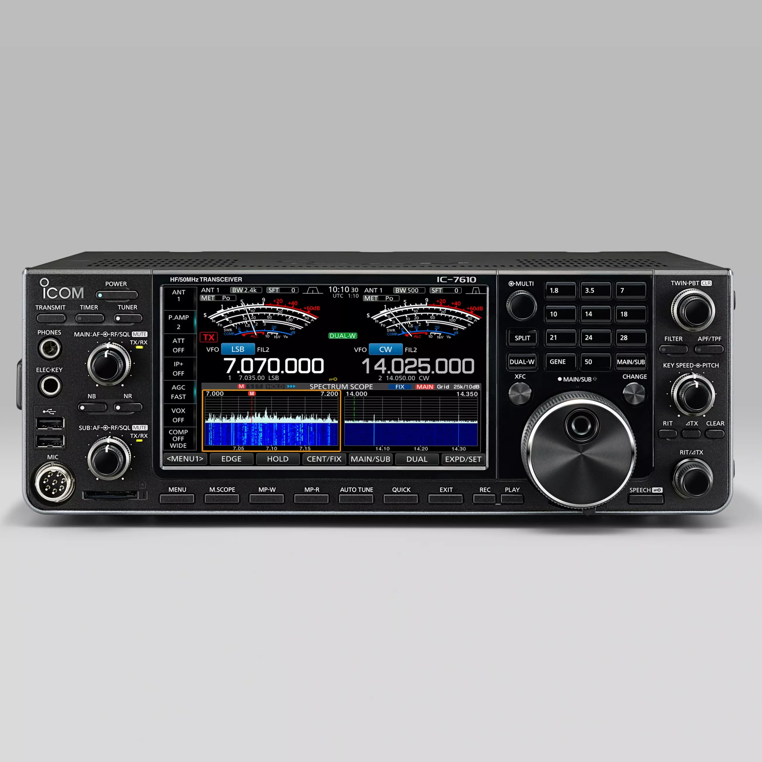Icom IC-7610 transceiver Hf 50MHz z dwoma odbiornikami Sdr wbudowany Atu