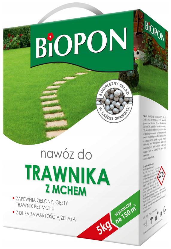 

Biopon Nawóz do trawnika z mchem 5kg