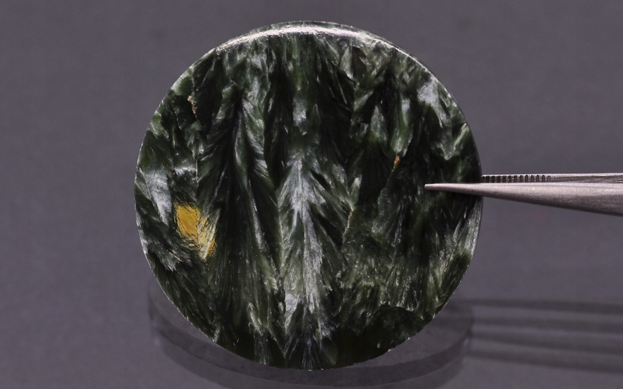 Serafinit deska konvexní kulatá fi 40 mm