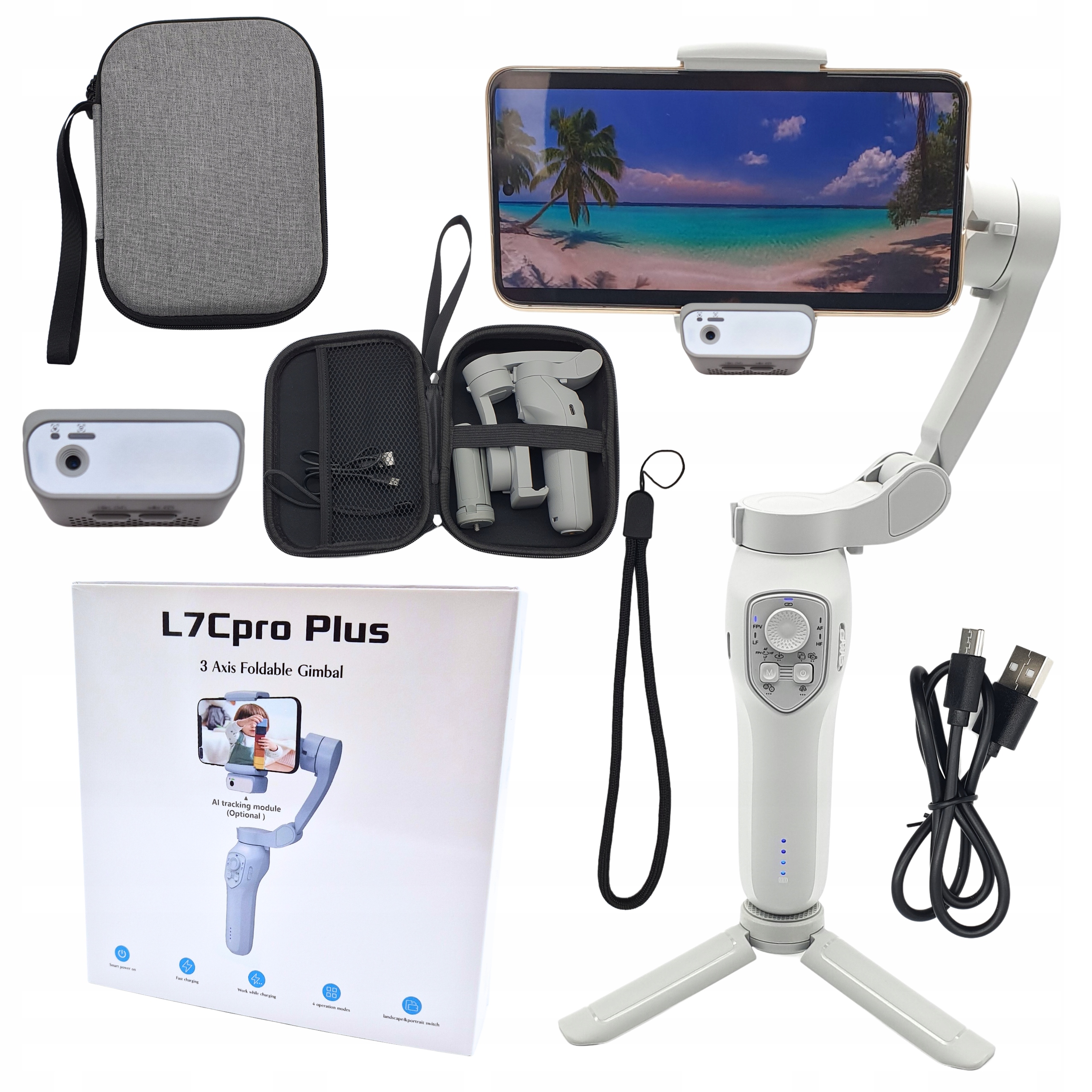 Gimbal pro Telefon L7C 3-osý Stabilizátor Iphone Samsung Android iOS Pro