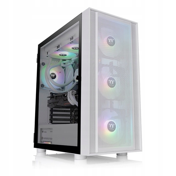 Thermaltake Obudowa H570 Tempered Glass 3x12cm Argb Snow