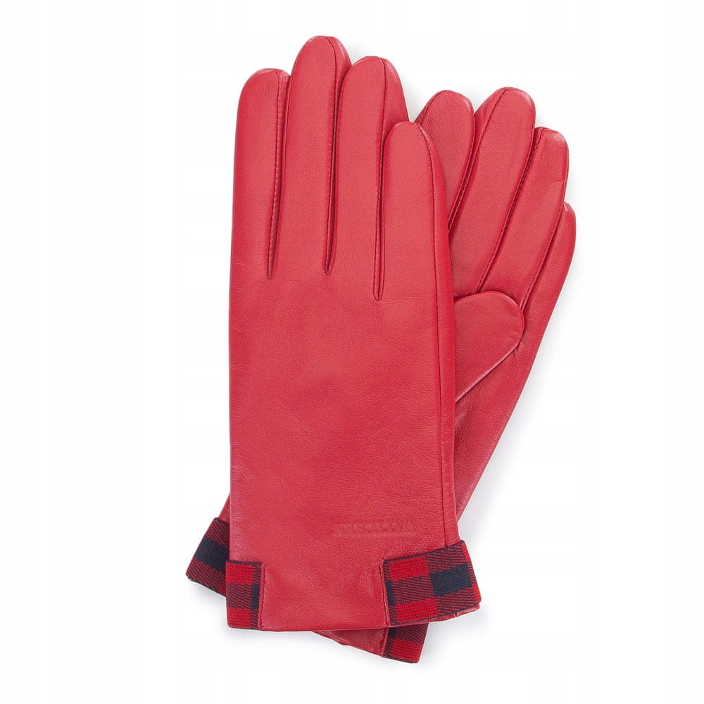 Dámské kožené rukavice Wittchen 39-6-642-3 S, zateplené, červené