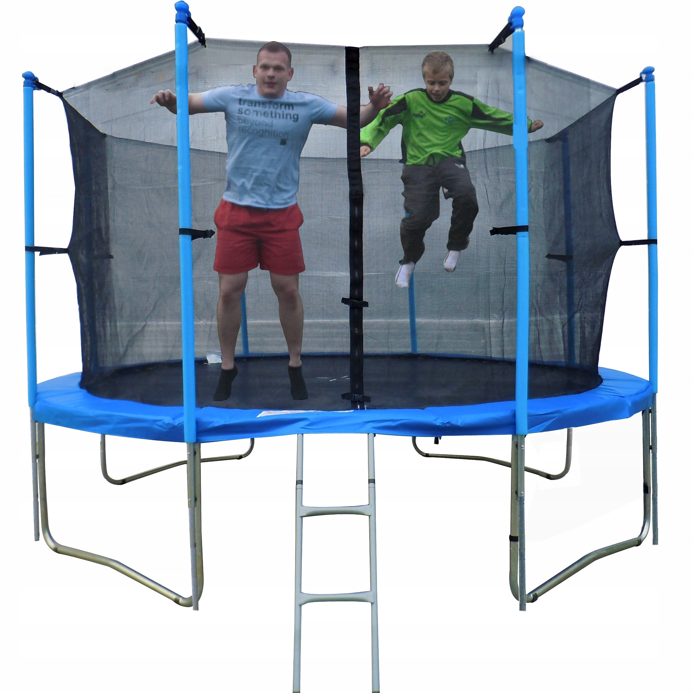 Trampolina 490 CM Podwójne Nogi Drabinka Haki.