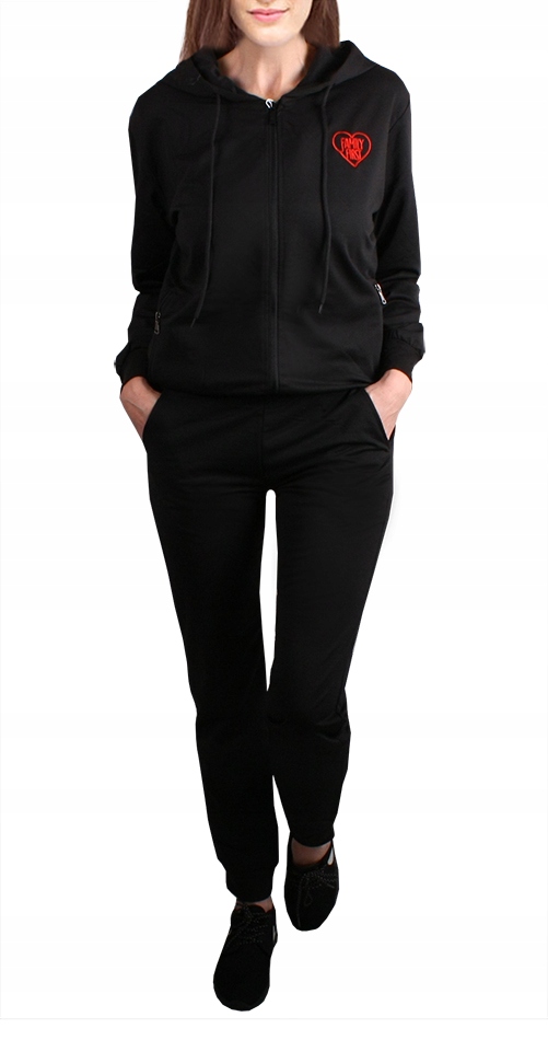 DRES DAMSKI SPODNIE+BLUZA kaptur 251 black XL/2XL Rozmiar XL/XXL