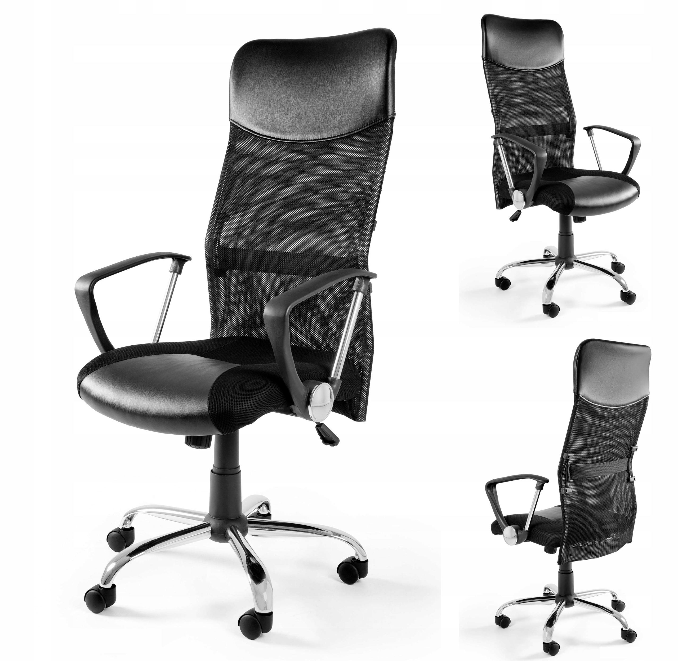 Krzesło Obrotowe Viper Czarne Fotel Unique Wysokie Biurowe Pracownicze 130k