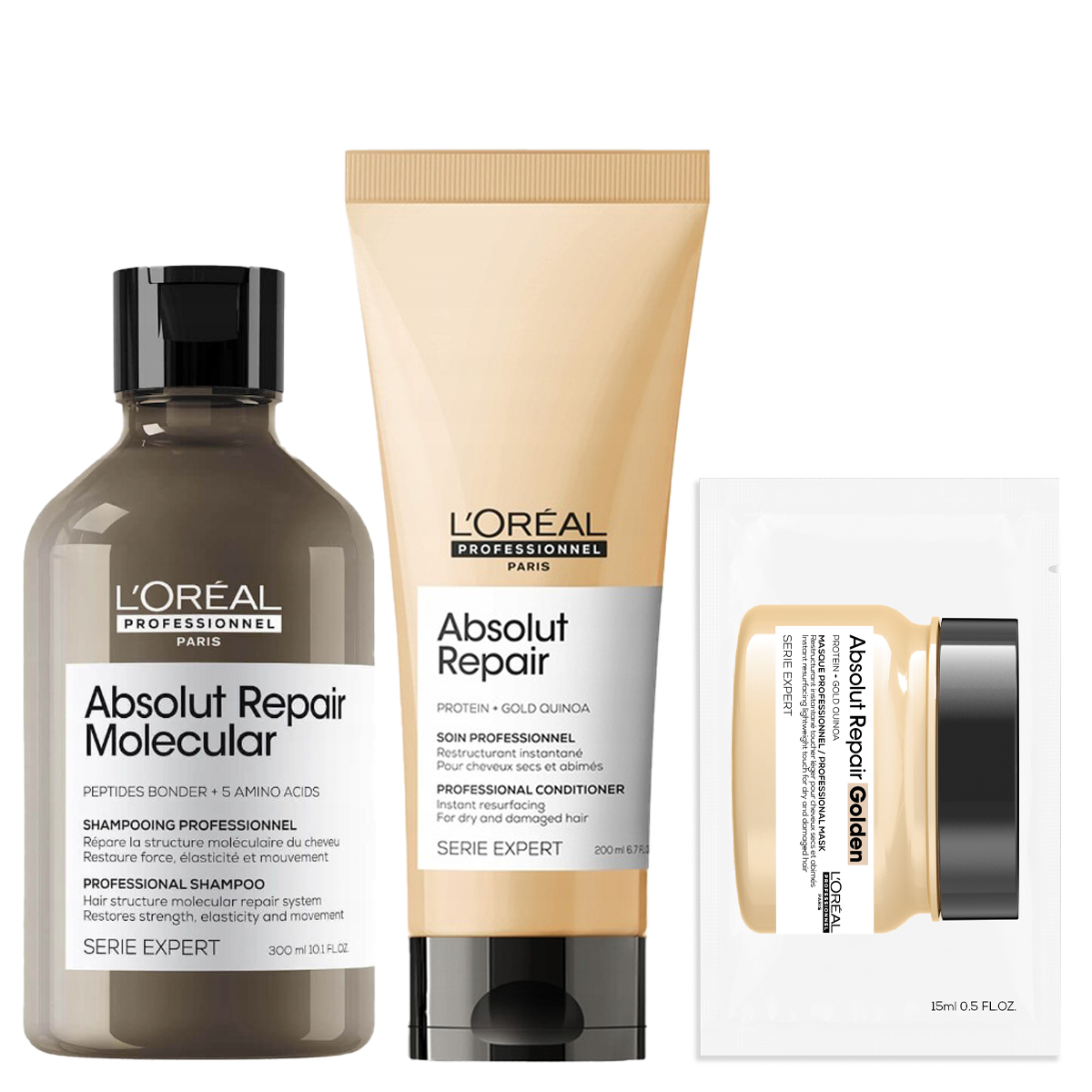 Loreal sada Absolut Repair Molecular: šampon, kondicionér dárek