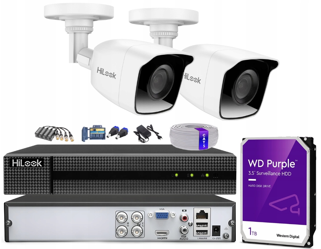 Venkovní monitorování 2 kamery TurboHD 5MPx HiLook IR20m