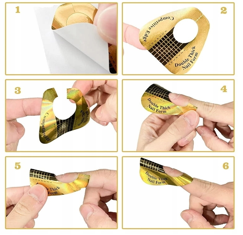 Szablon Formy Papierowe Do Przedłużania Paznokci Manicure Żelu 100 szt. EAN (GTIN) 5903802816297