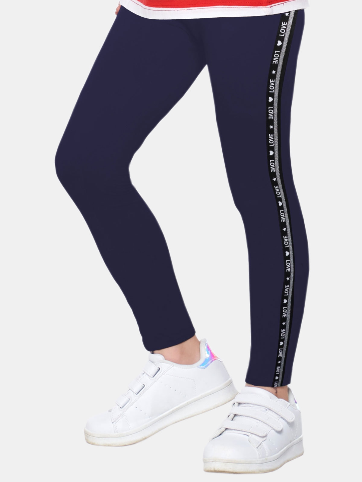 

Legginsy getry z lampasami leginsy granat 122-128