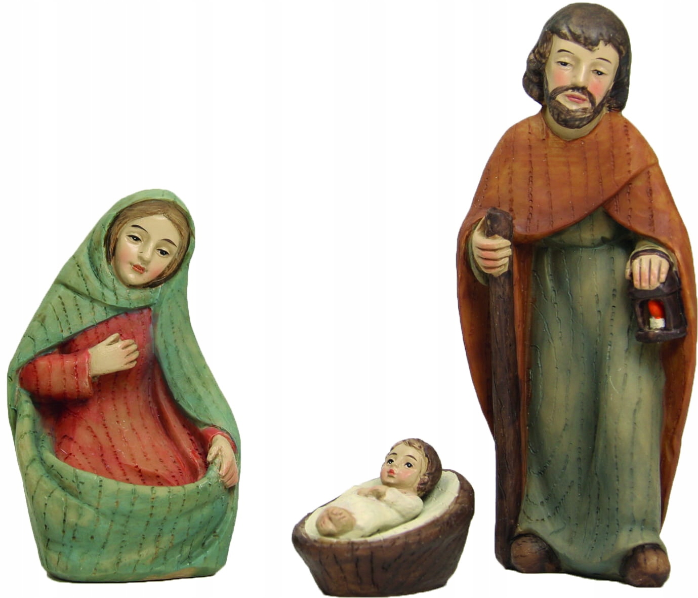 Svatá rodina Moderní dřevěný vzhled – výška 15 cm