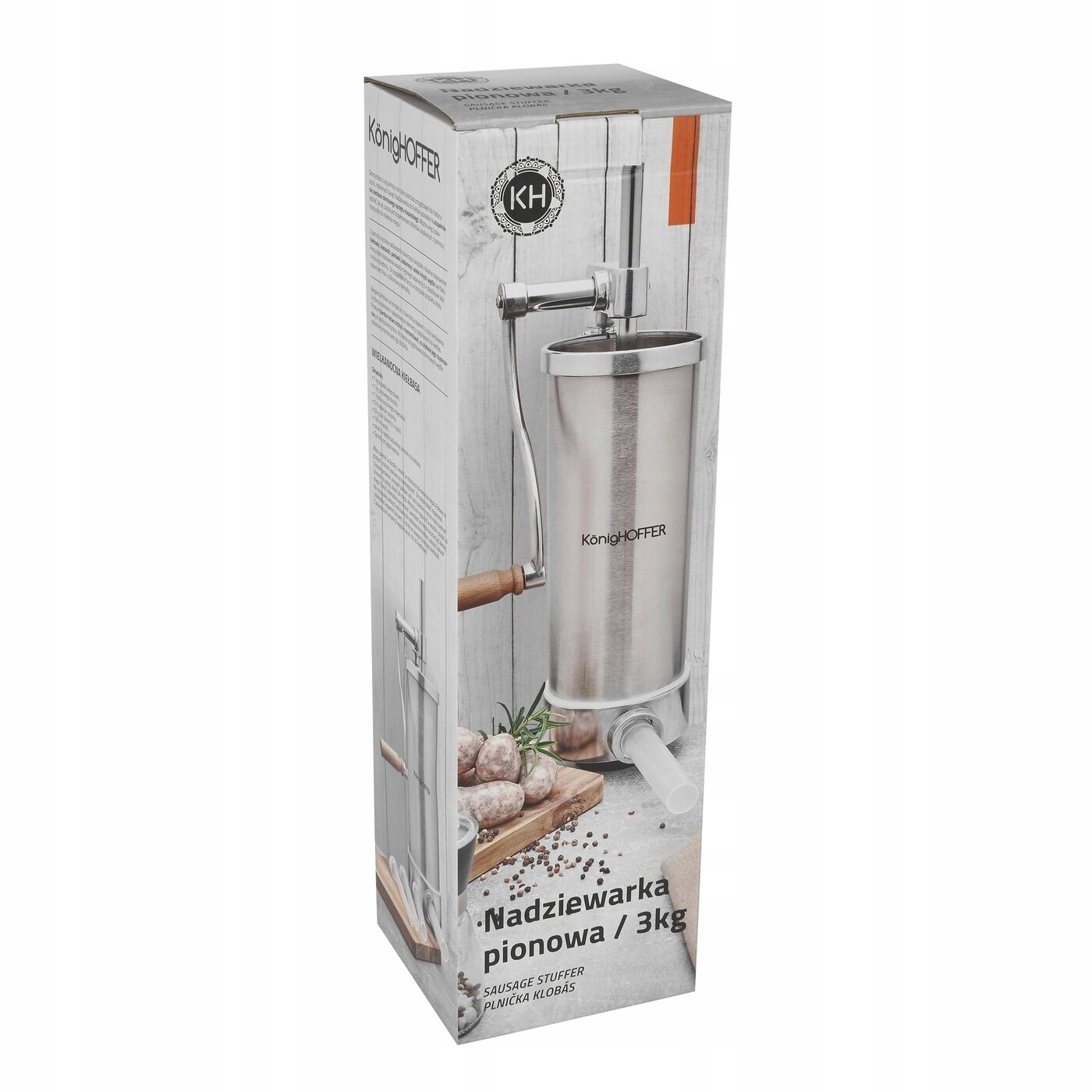 Stalowa MASZYNKA do mięsa NADZIEWANIA KIEŁBAS NADZIEWARKA DO KIEŁBASY Długość (cm) 18