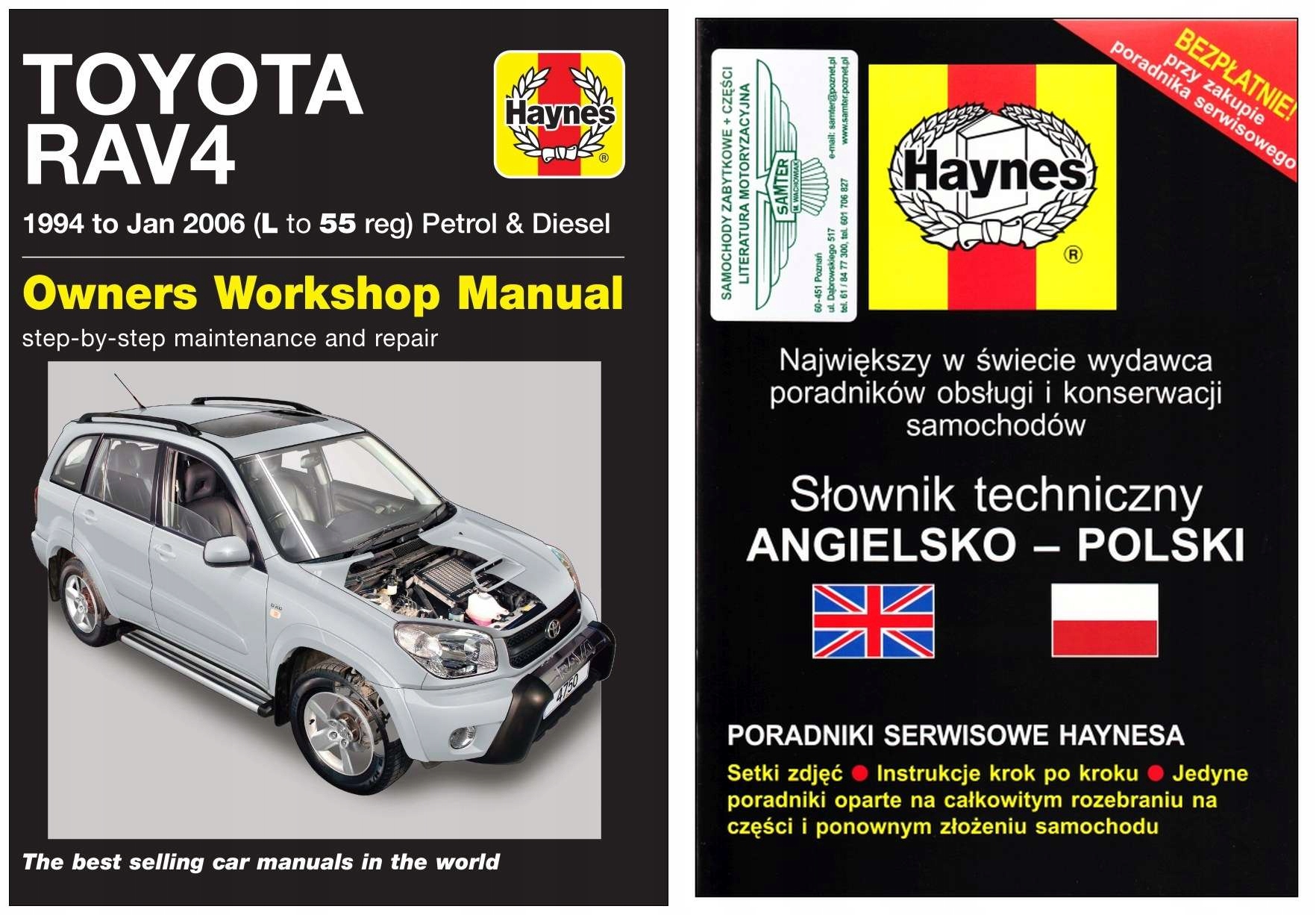 TOYOTA RAV4 (1994-2006) instrukcja napraw Haynes +GRATIS 24h