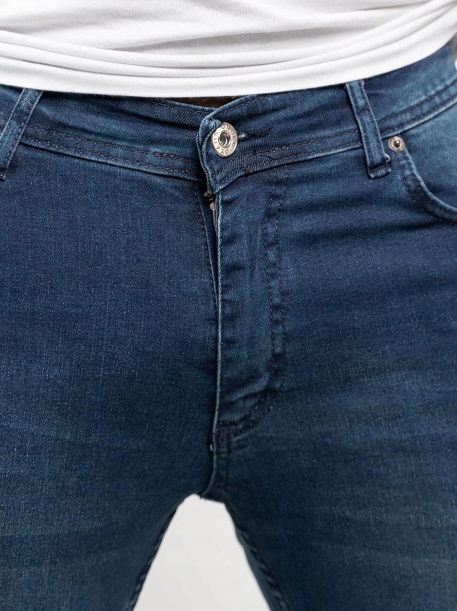 Spodnie MĘSKIE JEANSOWE CROLL MODNE Niebieskie 34 Rozmiar 34