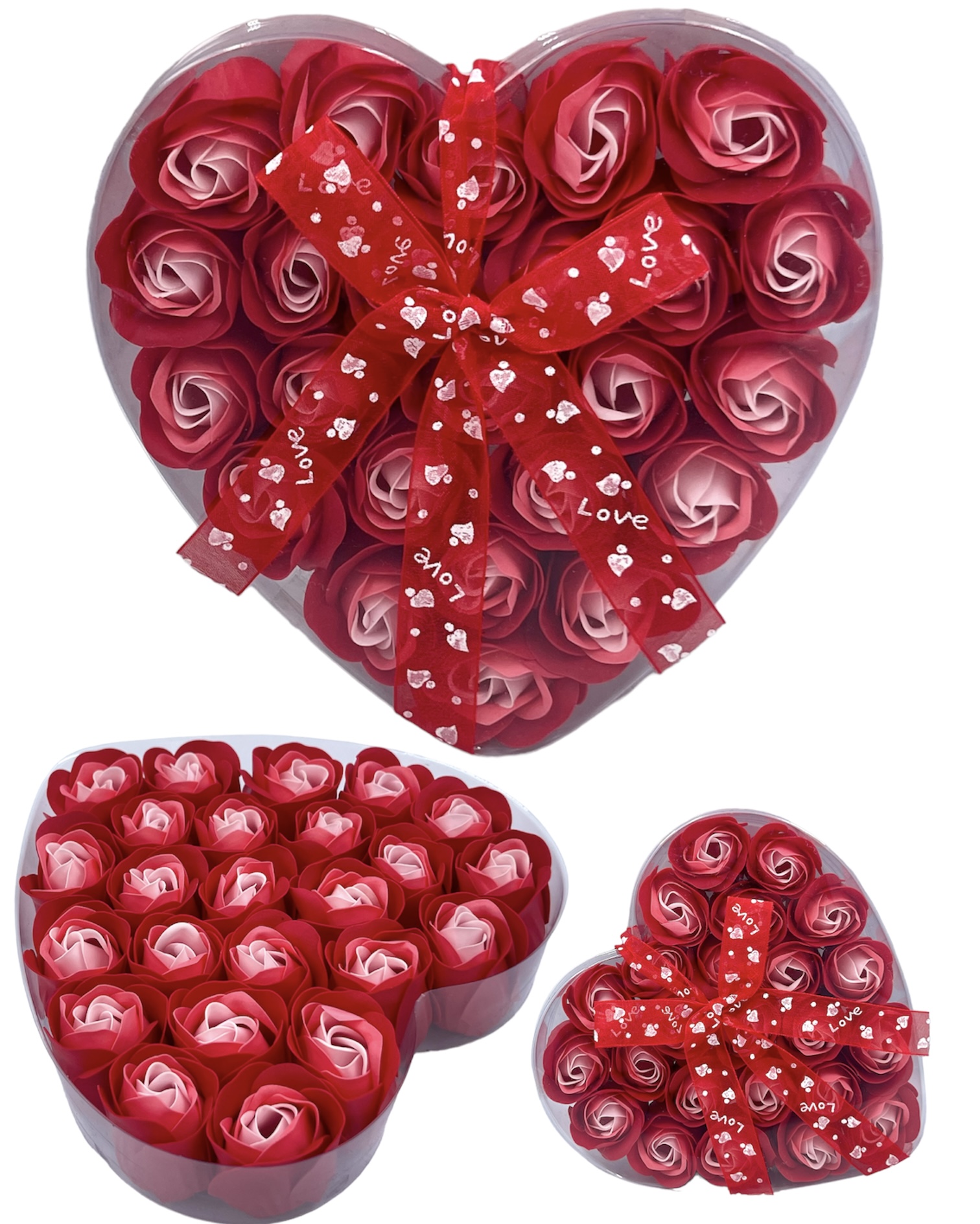 RÓŻE MYDLANE KWIATY DO KĄPIELI PREZENT WALENTYNKI