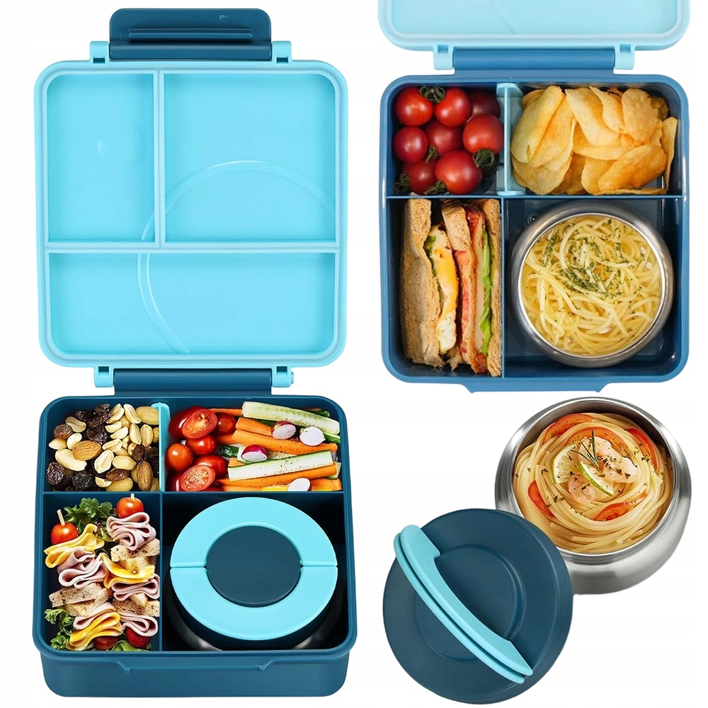 Krabička Bento Lunchbox Se 4 Přihrádkami A Zásobníkem Na Polévku