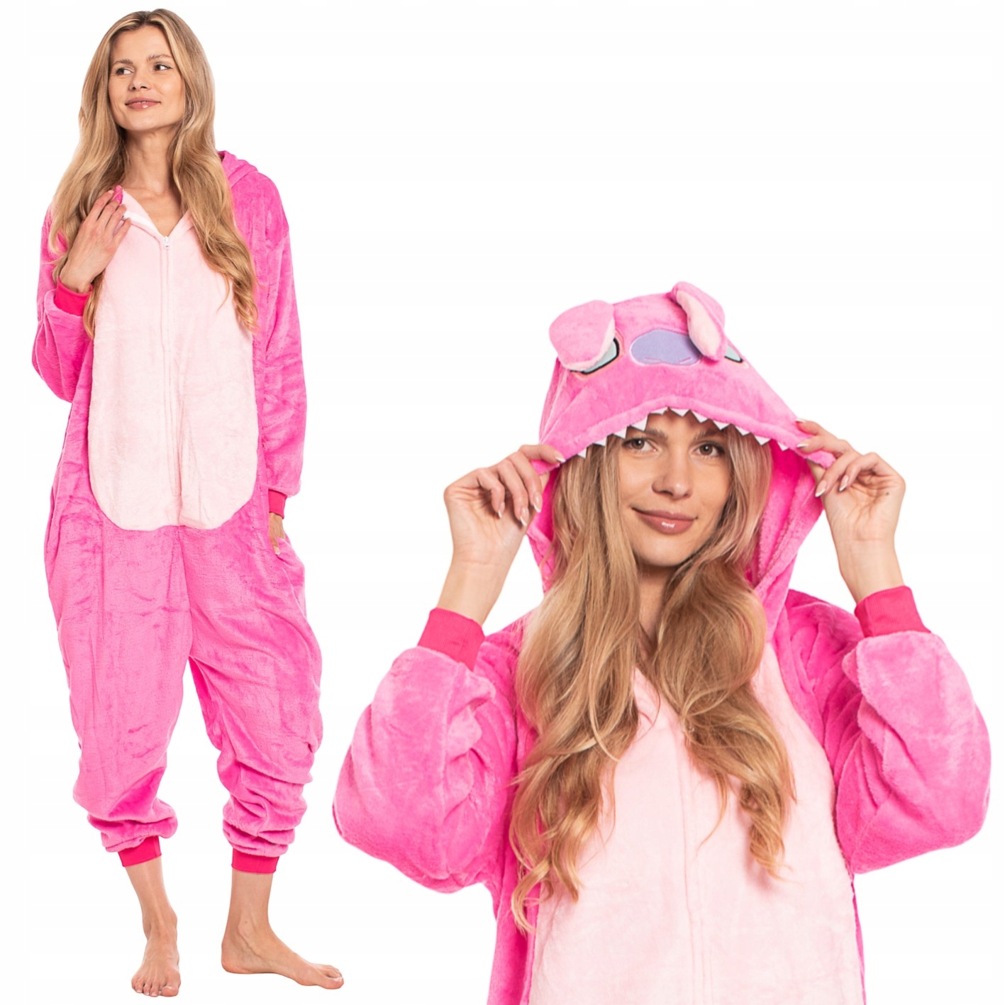 Kigurumi Stitch Dámské pyžamo Overal Růžový Měkký Milý Cosplay Kombinéza