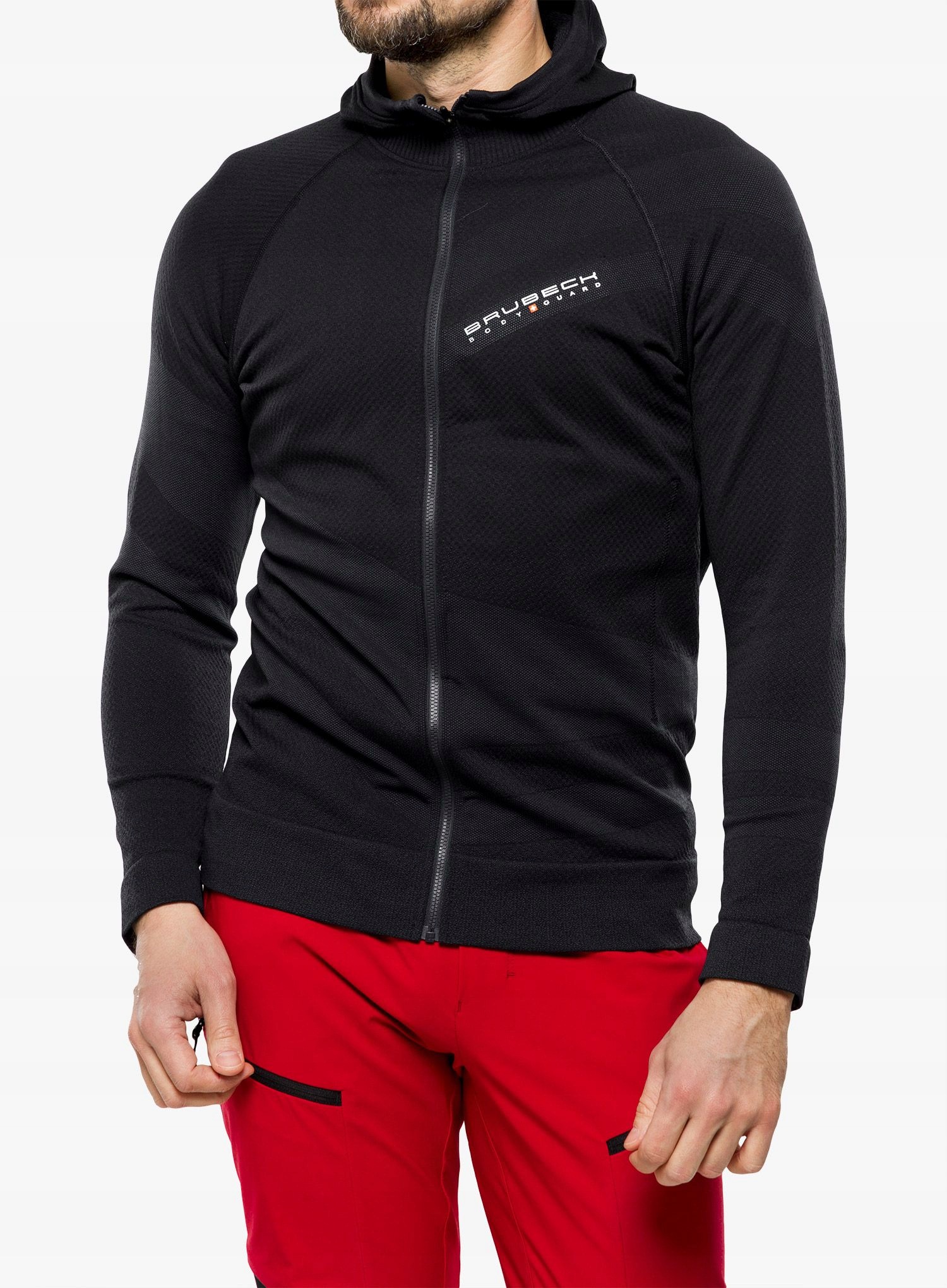 Bluza z kapturem męska Brubeck Thermo Wool by Pustelnik black XXL
