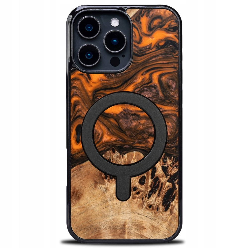 Pouzdro Bewood Unique pro iPhone 16 Pro Max oranžové s MagSafe