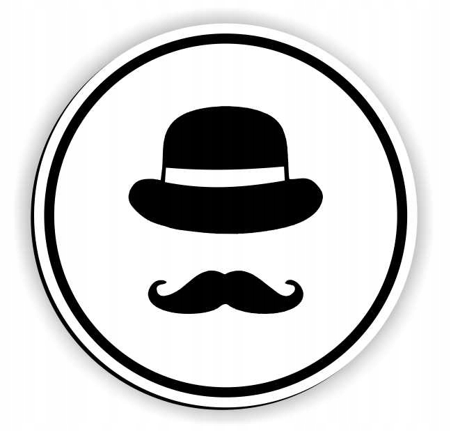 tabliczka TOALETA łazienka WC GRAWER R 75 mm Wysokość produktu 6 cm