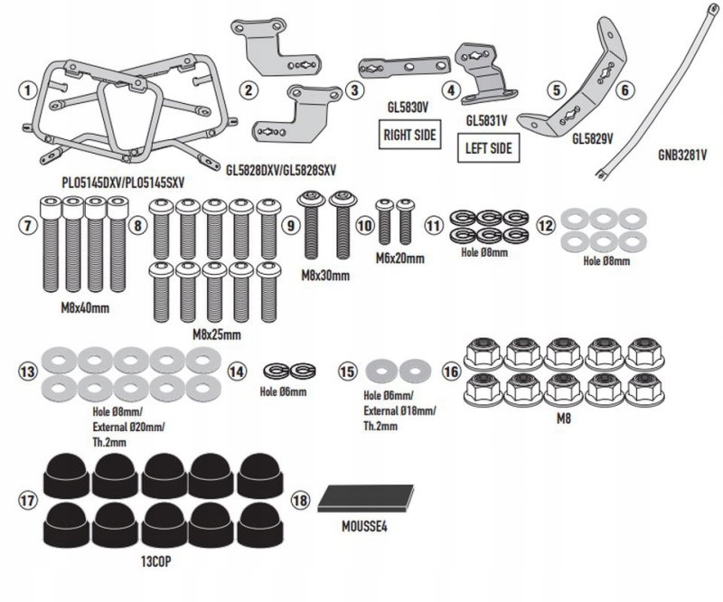Rám Bočných Kufrov Monokey Cam Side Bmw F 900 Gs '24-,