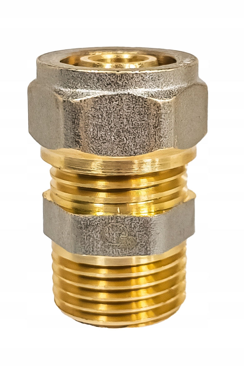 MUFA MUFKA ZŁĄCZKA NYPLOWA PEX ALUPEX SKRĘCANA 16 x 1/2'' GZ MOSIĄDZ MĘSKA Stan opakowania oryginalne