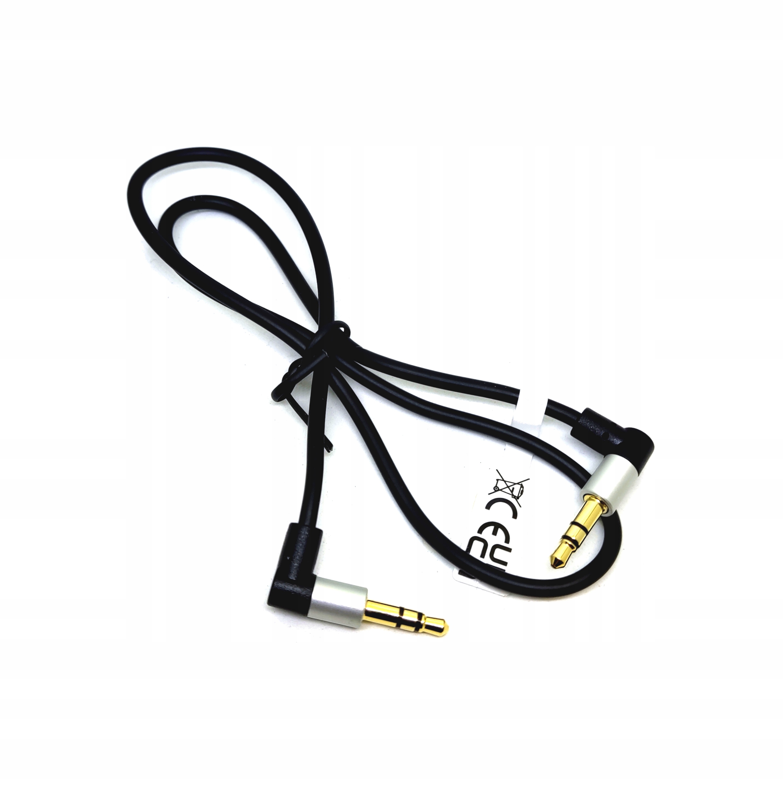 Przyłącze kabel mały Jack 3.5mm kątowe slim 3m