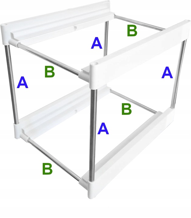 Szafka organizer pod zlew 2 wysuwane półki przegrody haczyki 30×40 cm