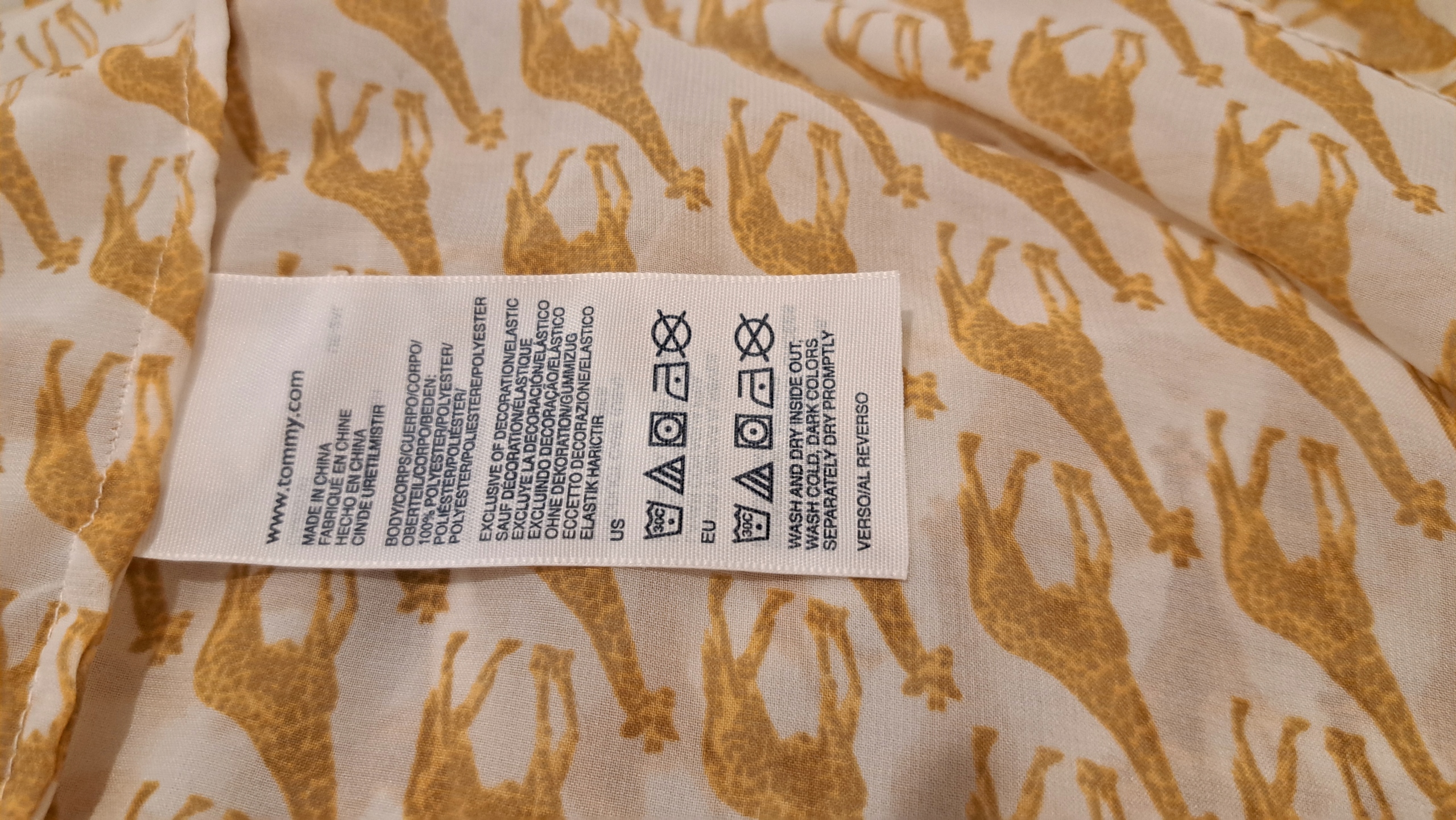 TOMMY HILFIGER BLUZKA MGIEŁKA ŻYRAFY XL Rozmiar XL