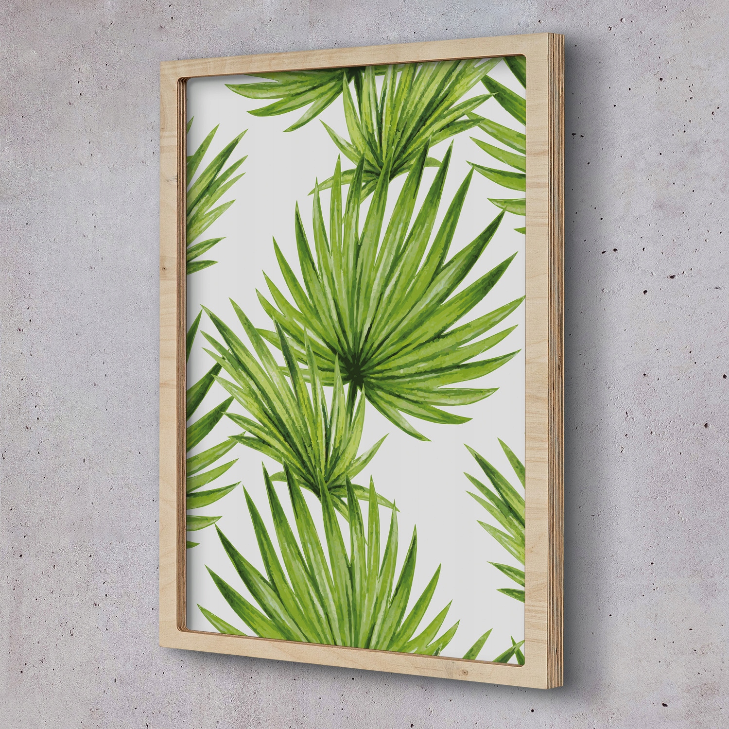 Obraz s rámem Eko Listy palm akvarel 55x75 cm