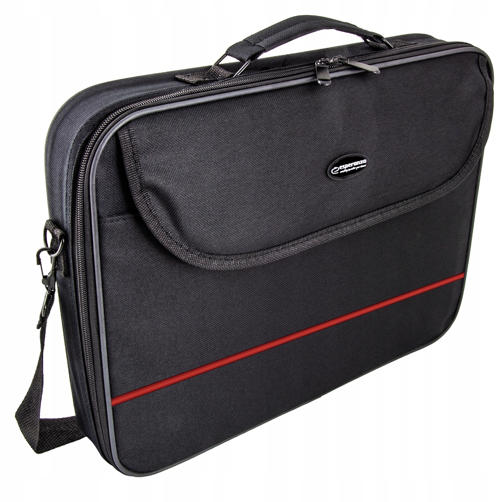 Torba na laptopa Esperanza Classic 15,6" Czarna czerwony motyw ET101R