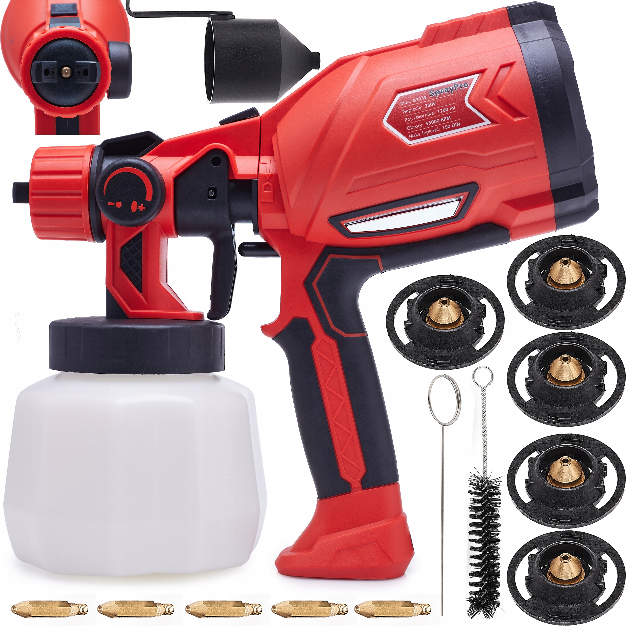 Elektrická Stříkací Pistole 870 W Pro Malování Fasád Stěn