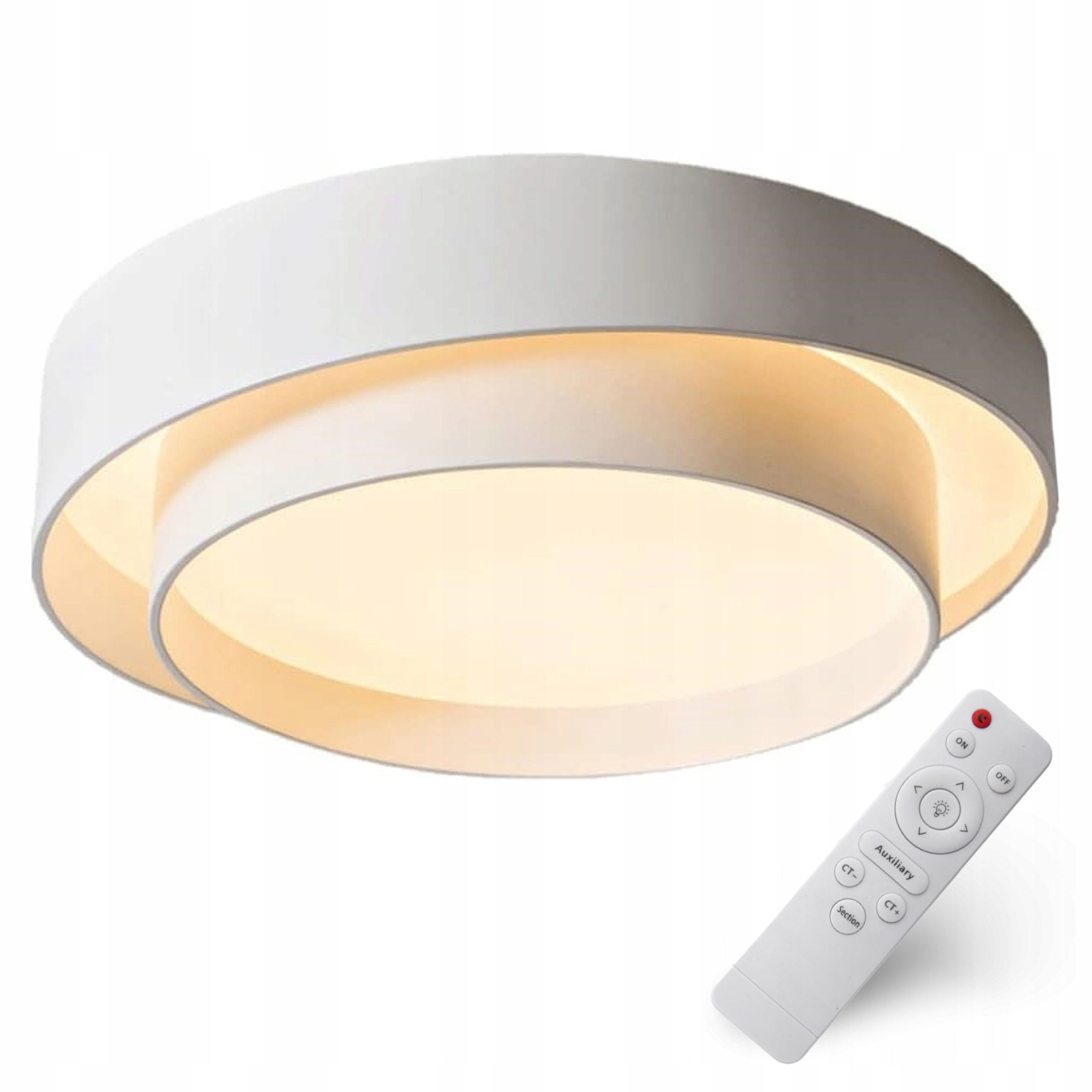 Stropní Svítidlo Bílá Stropní Svítidlo Led Kulatý 50 CM Loft S Dálkovým Ovládáním, Variabilní Barva