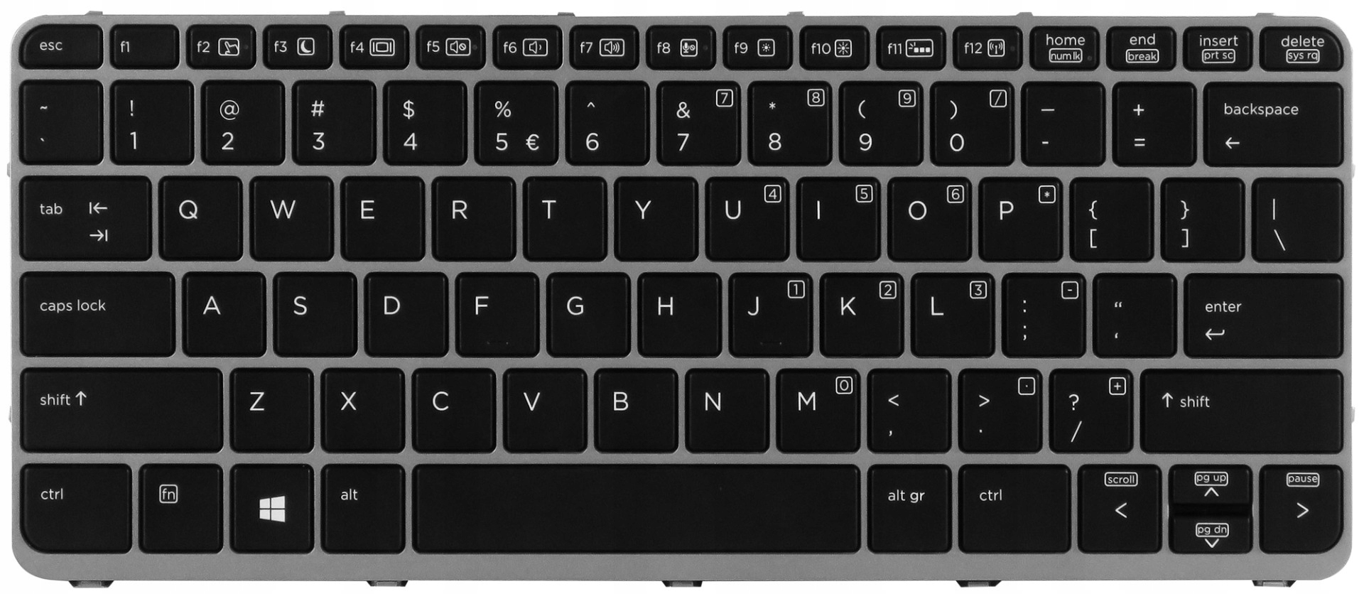 Hp 804214-B31 752962-B31 Qwerty Us Folio 1020 G1