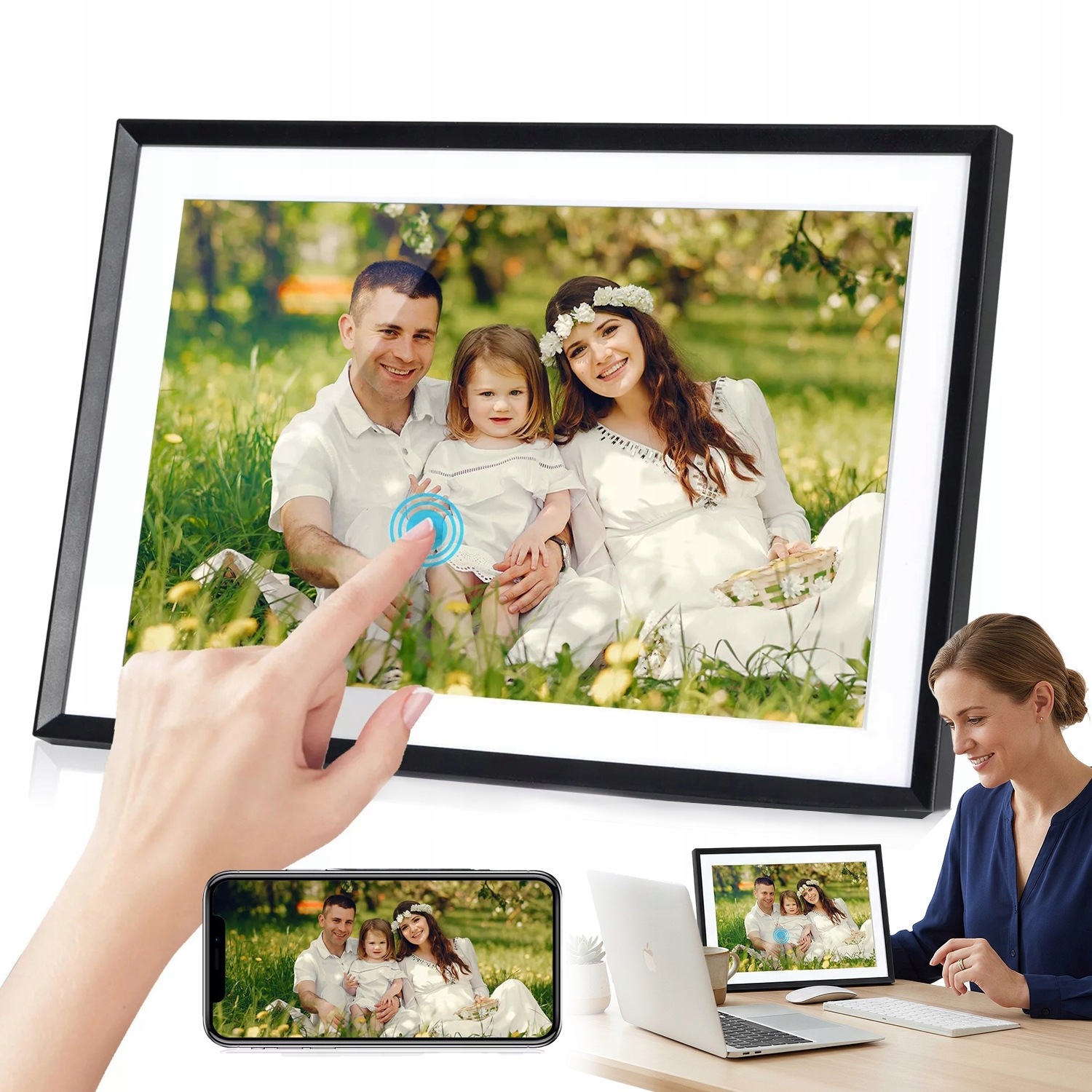 Digitální Rámeček Fotografií 10.1" Rozlišení 1280×800 Snímač Gravitace 32GB
