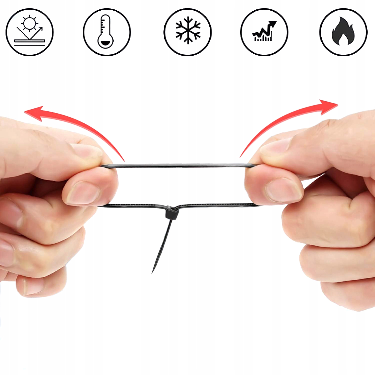 OPASKI ZACISKOWE KABLOWE TRYTKI UV CZARNE 4,8 X200 Rodzaj inna