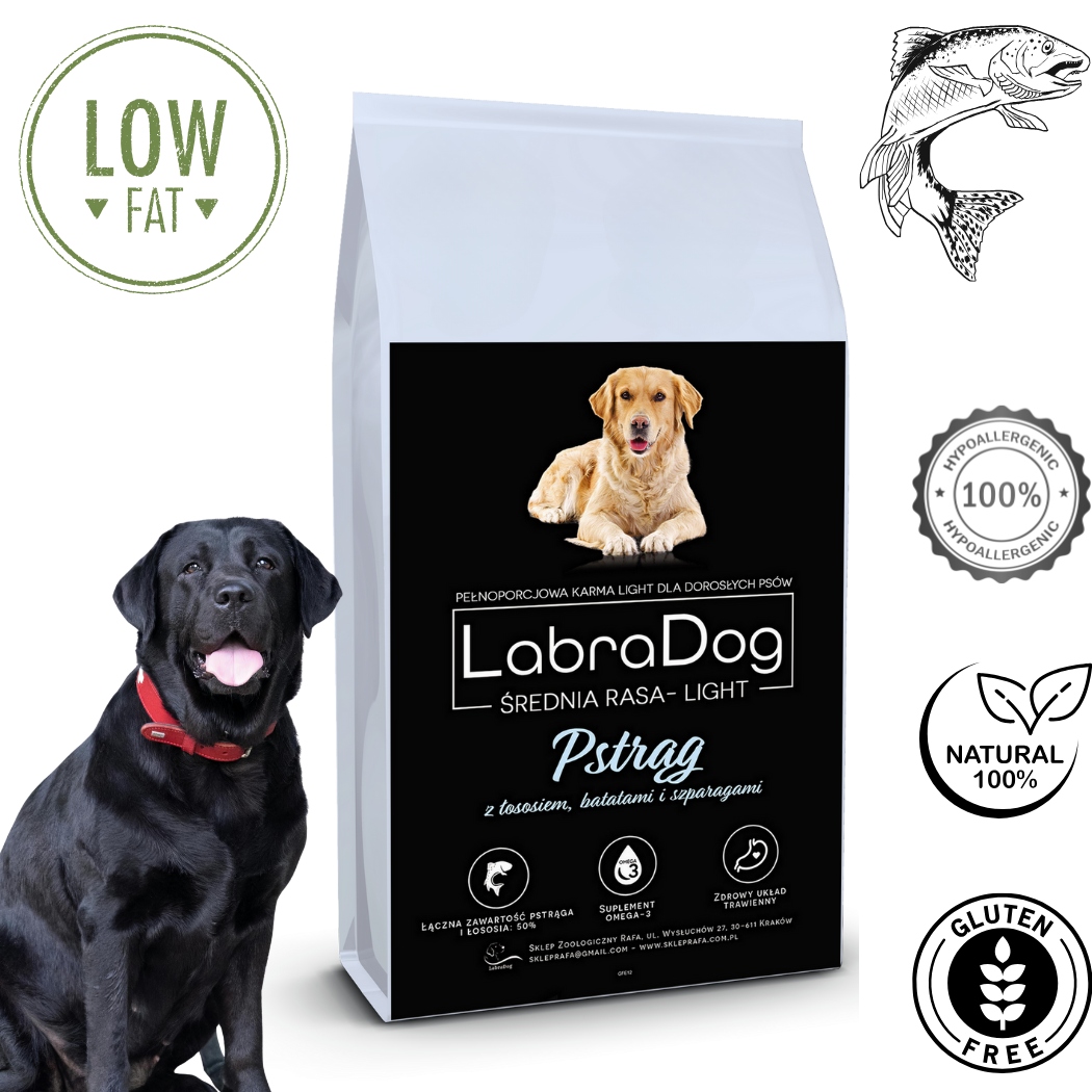 Levně LabraDog Superfood Light Pstruh pro psy se sklonem k nadváze 2 kg