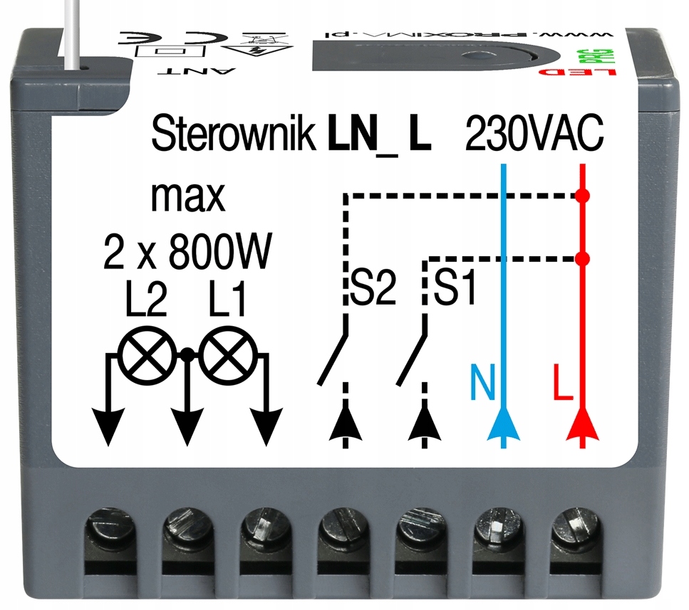 Ovládač osvetlenia Ln_l 230V pre diaľkové ovládače Polargos Metro Moto Rts