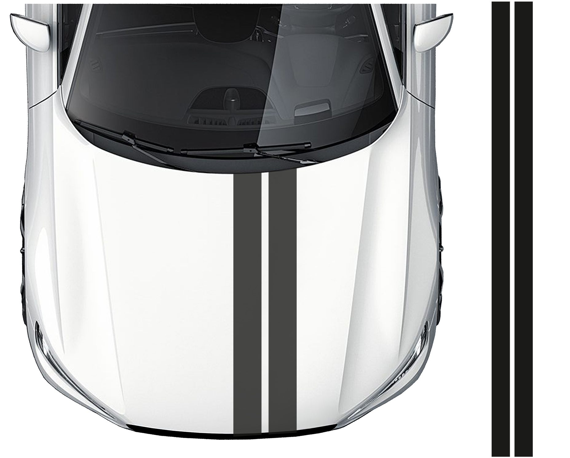 Pásky Na Auto samolepky 12 cm x 2 ks 3 m Černé