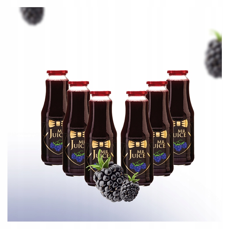 Levně Šťáva z ostružiny přírodní s dužinou slazená Mr.Juice 6 ks x 1.0 l