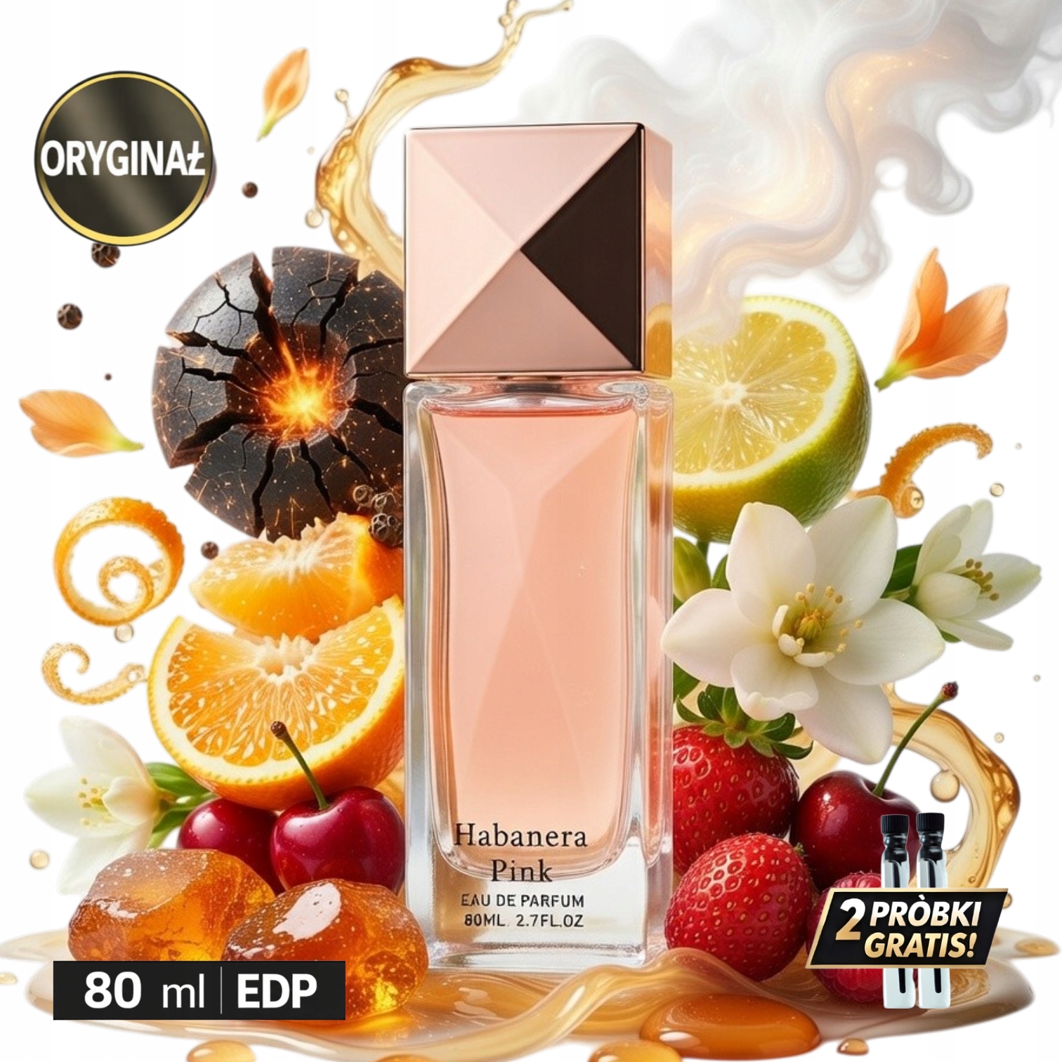 Perfumy Aurora Scents Habanera Pink Women 80 ML 2 Próbki