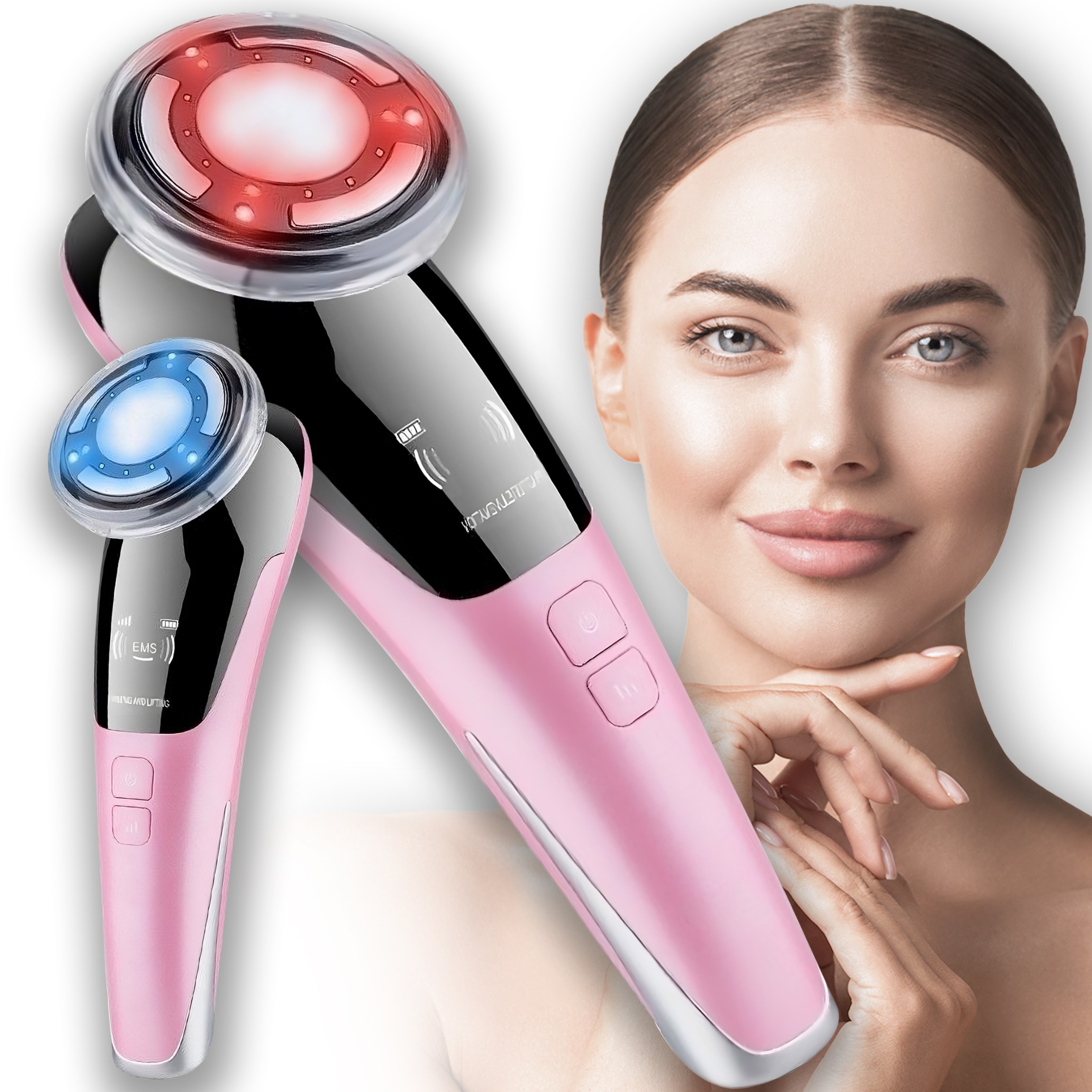 MEZOTERAPIA BEZIGŁOWA MASAŻER EMS URZĄDZENIE DO MASAŻU TWARZY LIFTING 5w1 EAN (GTIN) 5904806163509