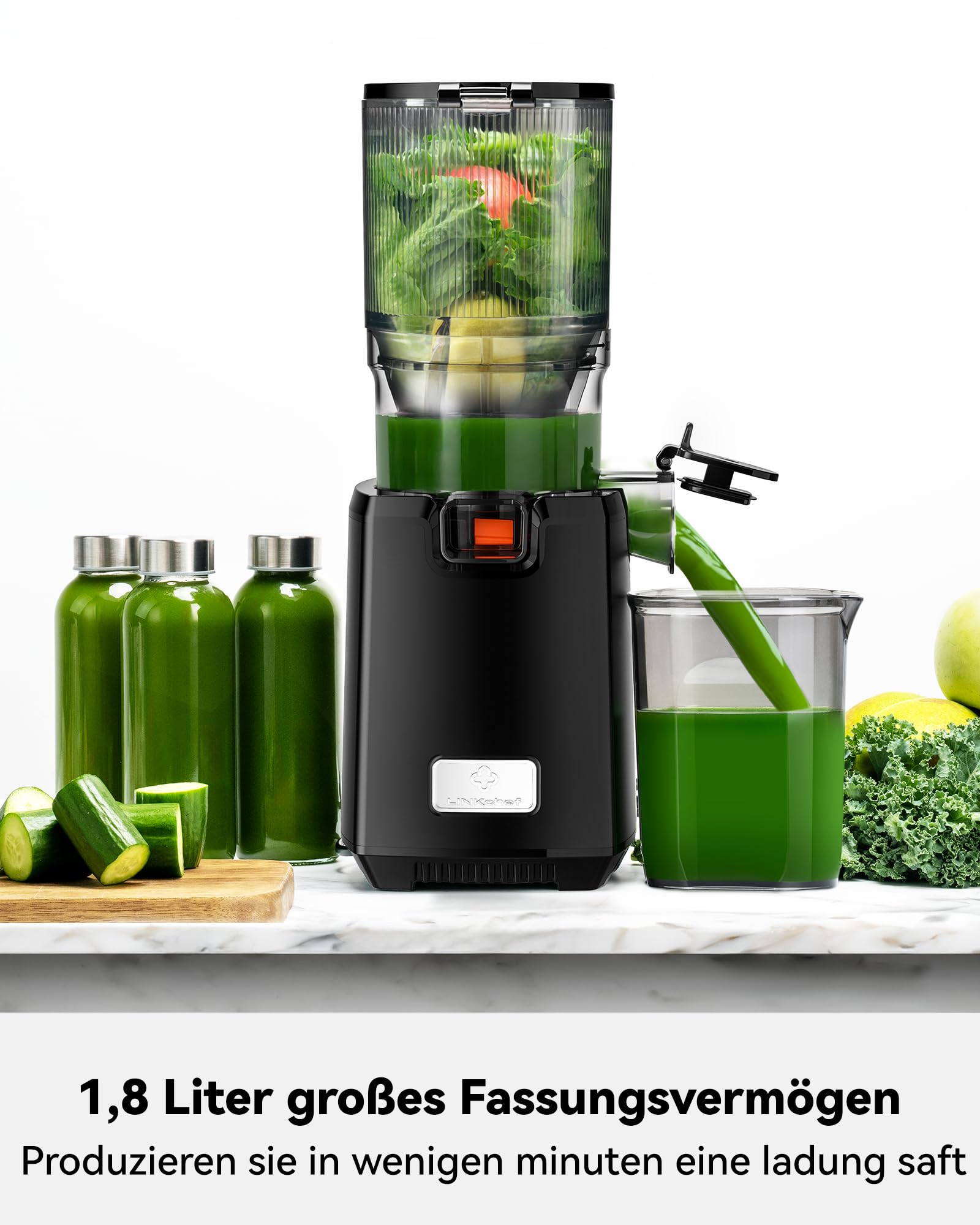 LINKCHEF Wolnoobrotowa Wyciskarka Do Soków 250W BPA Free — miniatura 6