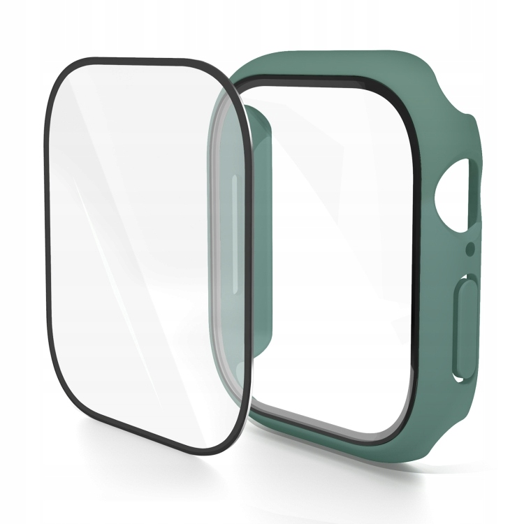 For Apple Watch Series 10 46mm PC Tempered Film Watch Case Official Green