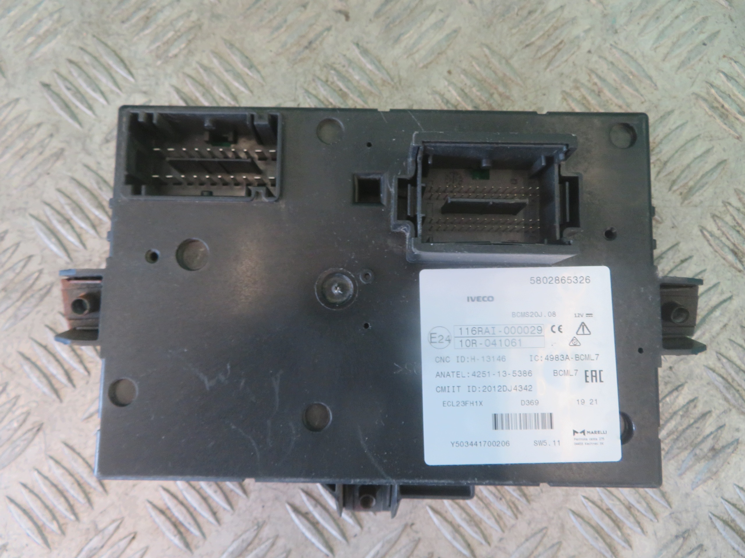 control unit module BCM IVECO DAILY 2.3 21R 5802865326