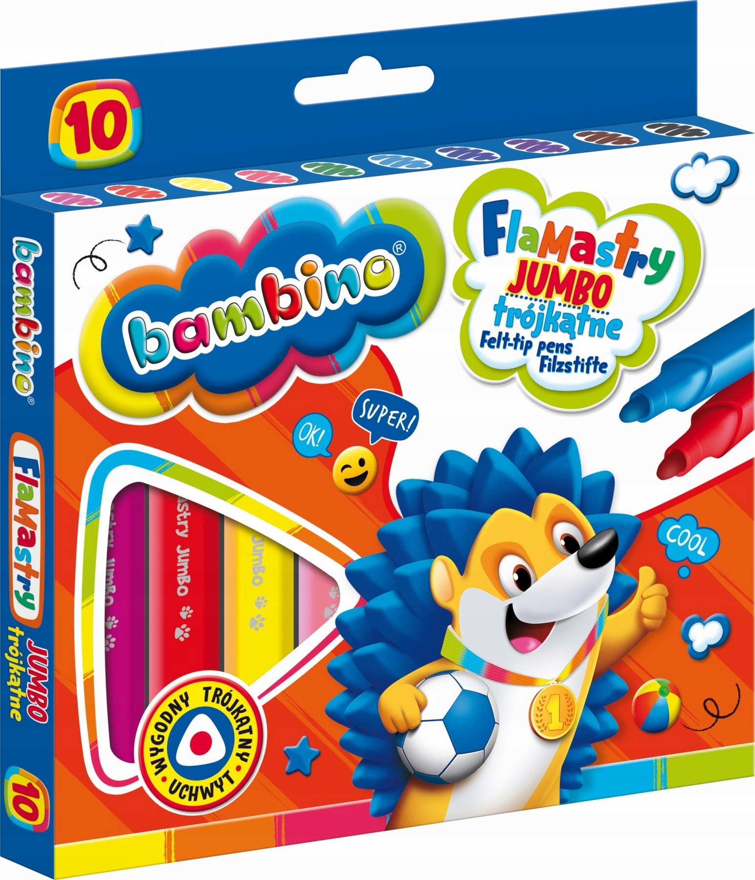 

Flamastry jumbo trójkątne Bambino