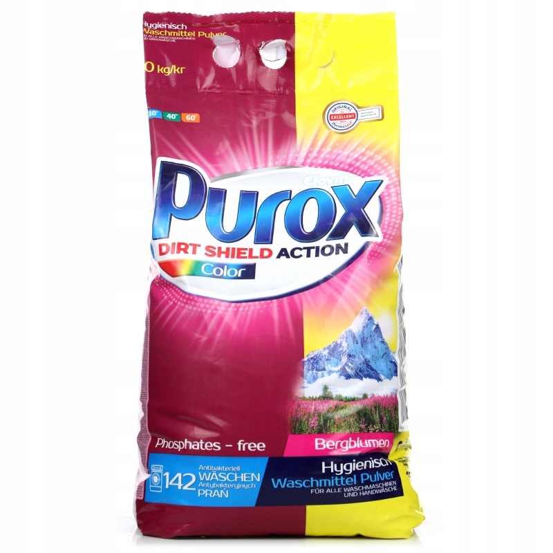 

Purox Color Proszek do prania 10Kg 142p Clovin De