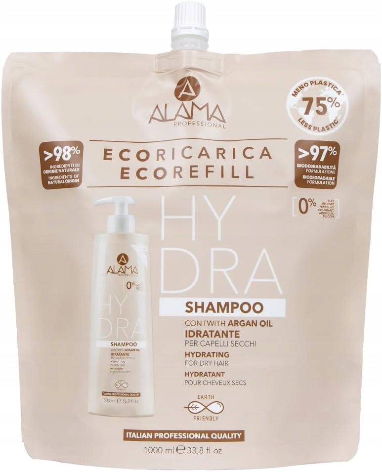 Alama šampon pro zvlhčení suchých vlasů arganový olej 1000 ml refill